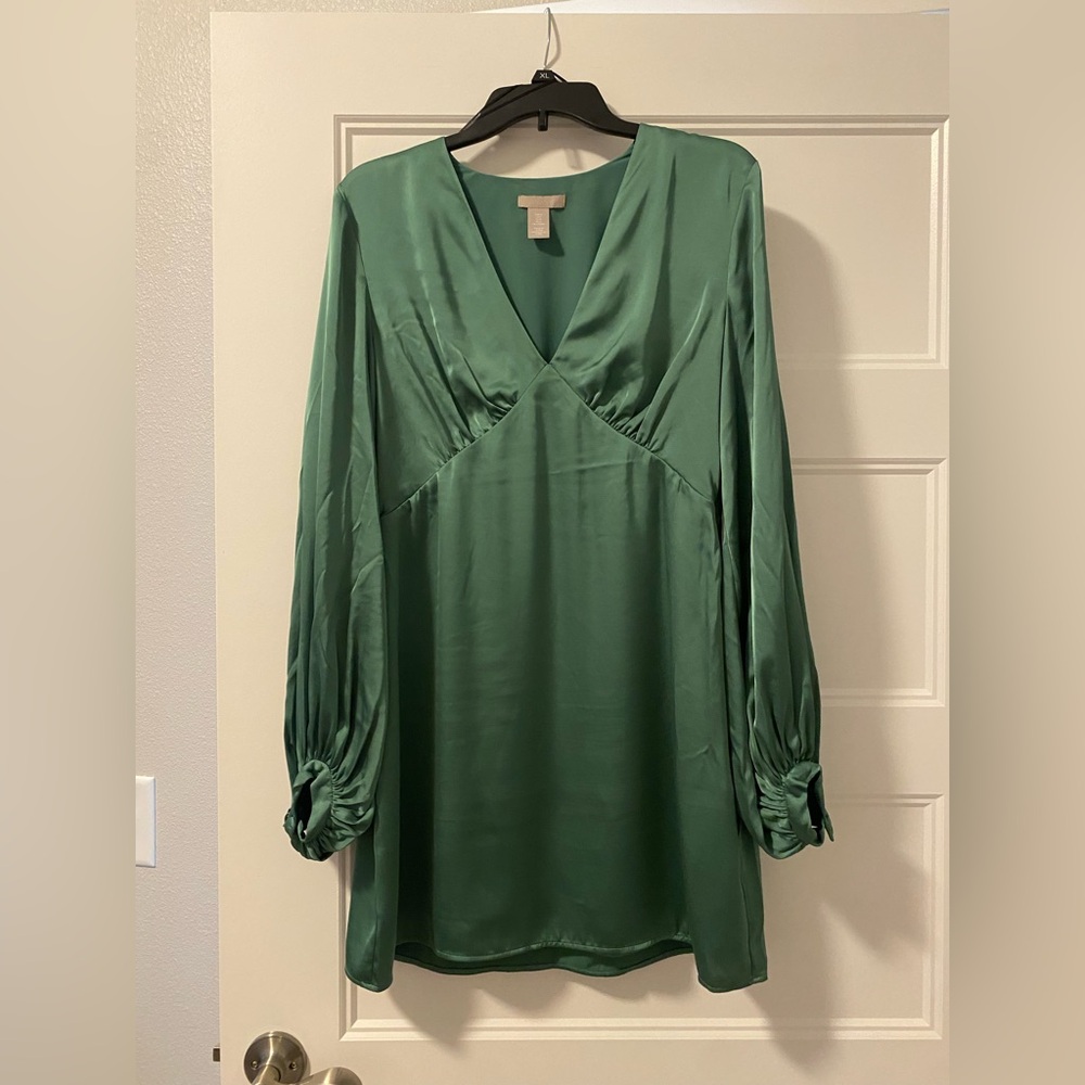 H&M Satin Green Dress